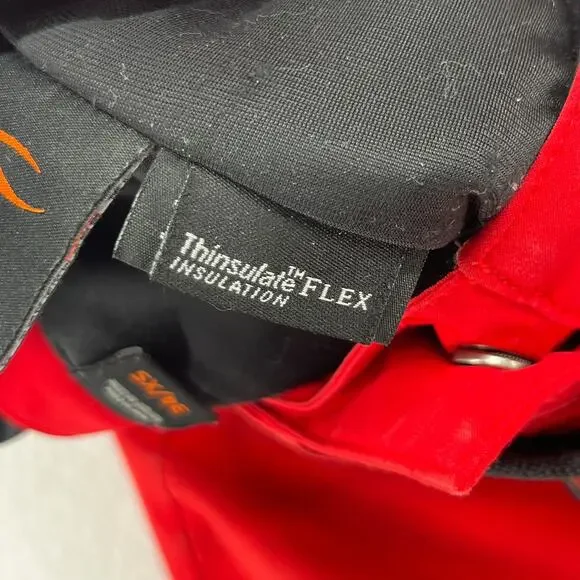 KJUS Snowpants 34 XS Adrenaline Thinsulate Flex Ski Snowboard Belted Red